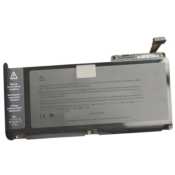 Replacement Battery A1331 Capacity 10.95V/63.5WH Compatible with Apple Macbook Pro 13" A1342 (2009 - 2010)
