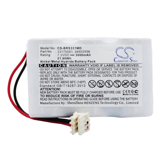 Replacement Battery B.braun 7.2v 3000mAh /21.60Wh Medical Battery