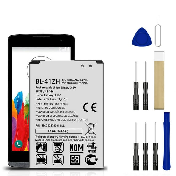Replacement Battery BL-41ZH BL-41ZHB For Boost Mobile LG Tribute 2 LS665 Tool