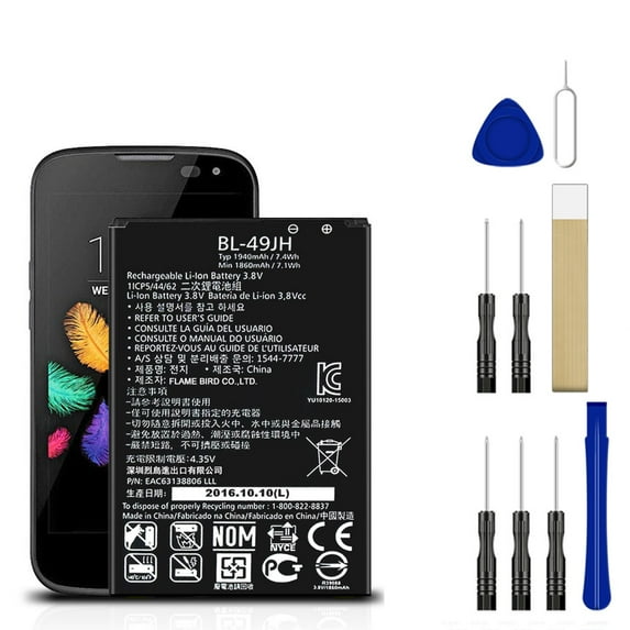 Replacement Battery BL-49JH EAC63138806 For LG K4 LG-K121 Tool