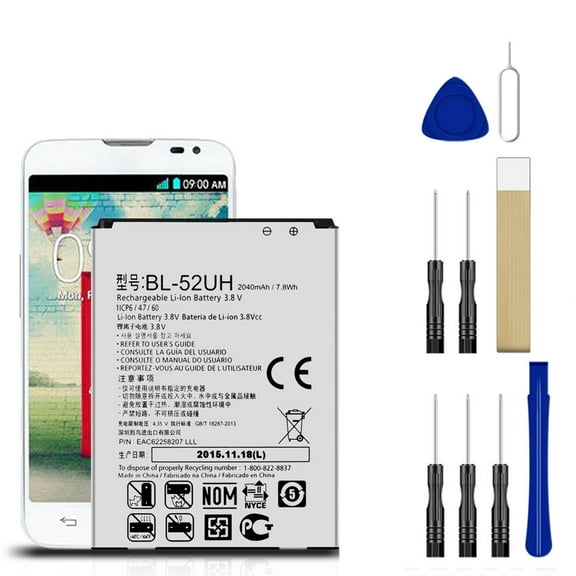 Replacement Battery BL-52UH For TracFone LG Ultimate 2 L41C Tool