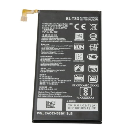 Replacement Battery BL-T30 4500 mAh Compatible With LG X Power 2 / LG X Power 3 LMX510WM / X Charge