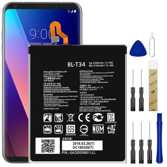 Replacement Battery BL-T34 For AT&T LG V30 H931 Tool
