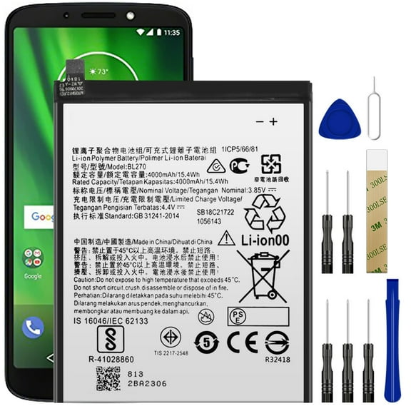 Replacement Battery BL270 For Lenovo K6 Note K33a48 Tool