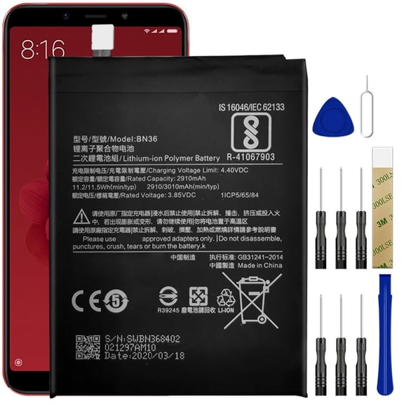 Replacement Battery BN36 For Xiaomi Mi A2 Tool