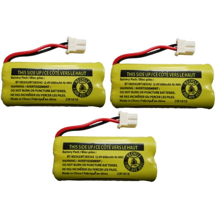 Replacement Battery BT183342 / BT283342 for Vtech AT&T Cordless Telephones CS6114 CS6419 CS6719 EL52300 CL80111 (3-Pack)