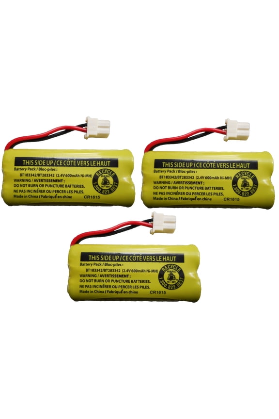 Replacement Battery BT183342 / BT283342 for Vtech AT&T Cordless Telephones CS6114 CS6419 CS6719 EL52300 CL80111 (3-Pack)