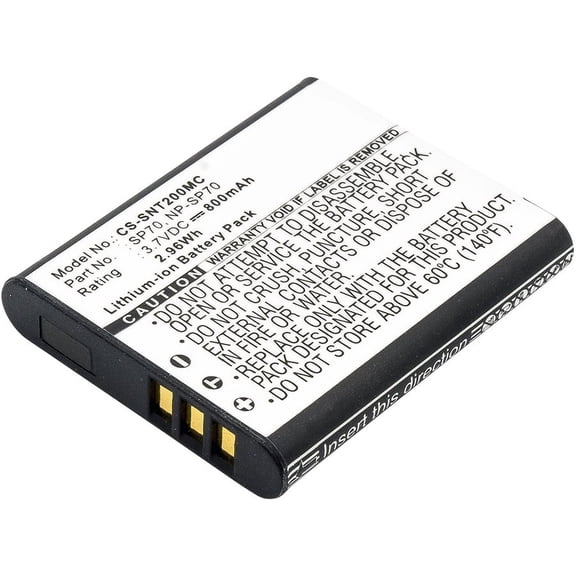 Replacement Battery for Bloggie MHS-TS20,Bloggie MHS-TS20/K,Bloggie MHS-TS20/L,Bloggie MHS-TS20/S,Bloggie MHS-TS20K,Bloggie Touch,MDR-100,4-261-368-01,NP-SP70,SP70,SP70A,SP70B,3.7V/800mAh