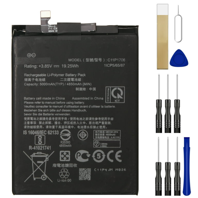 Replacement Battery C11P1706 For Asus ZenFone Max Pro M1 Tool