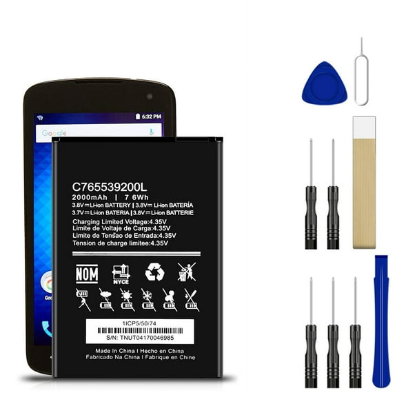 Replacement Battery C765539200L For BLU Studio X8 HD S530 S550 Tool