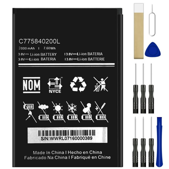 Replacement Battery C775840200L For BLU C5 C010Q Tool