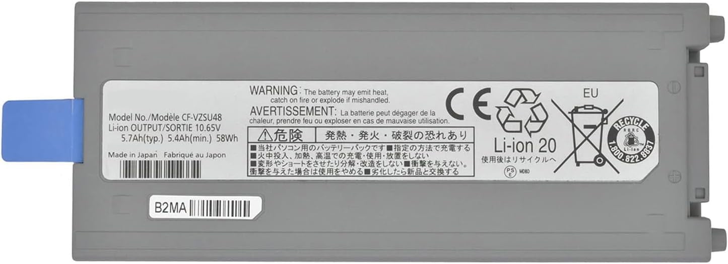 Panasonic CF-19 タフブック用 CF-VZSU48U バッテリー Replacement