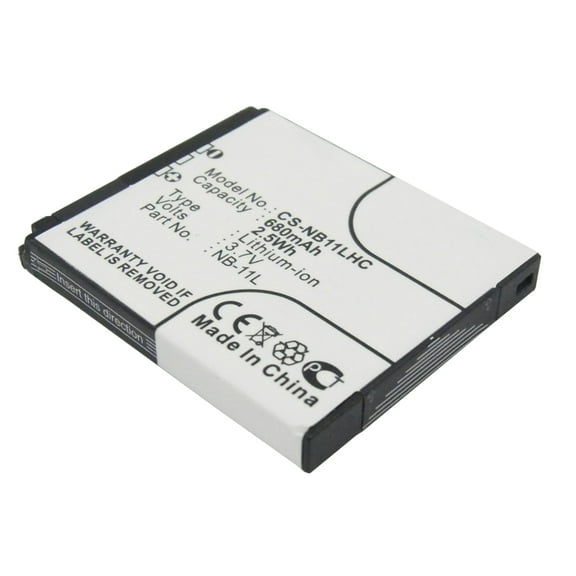 Replacement Battery for Canon PowerShot A2500,PowerShot A2500 IS,PowerShot A2600,PowerShot A3200,PowerShot A3200 IS,PowerShot A3300,PowerShot A3300 IS,NB-11L,NB-11LH,3.7V/680mAh