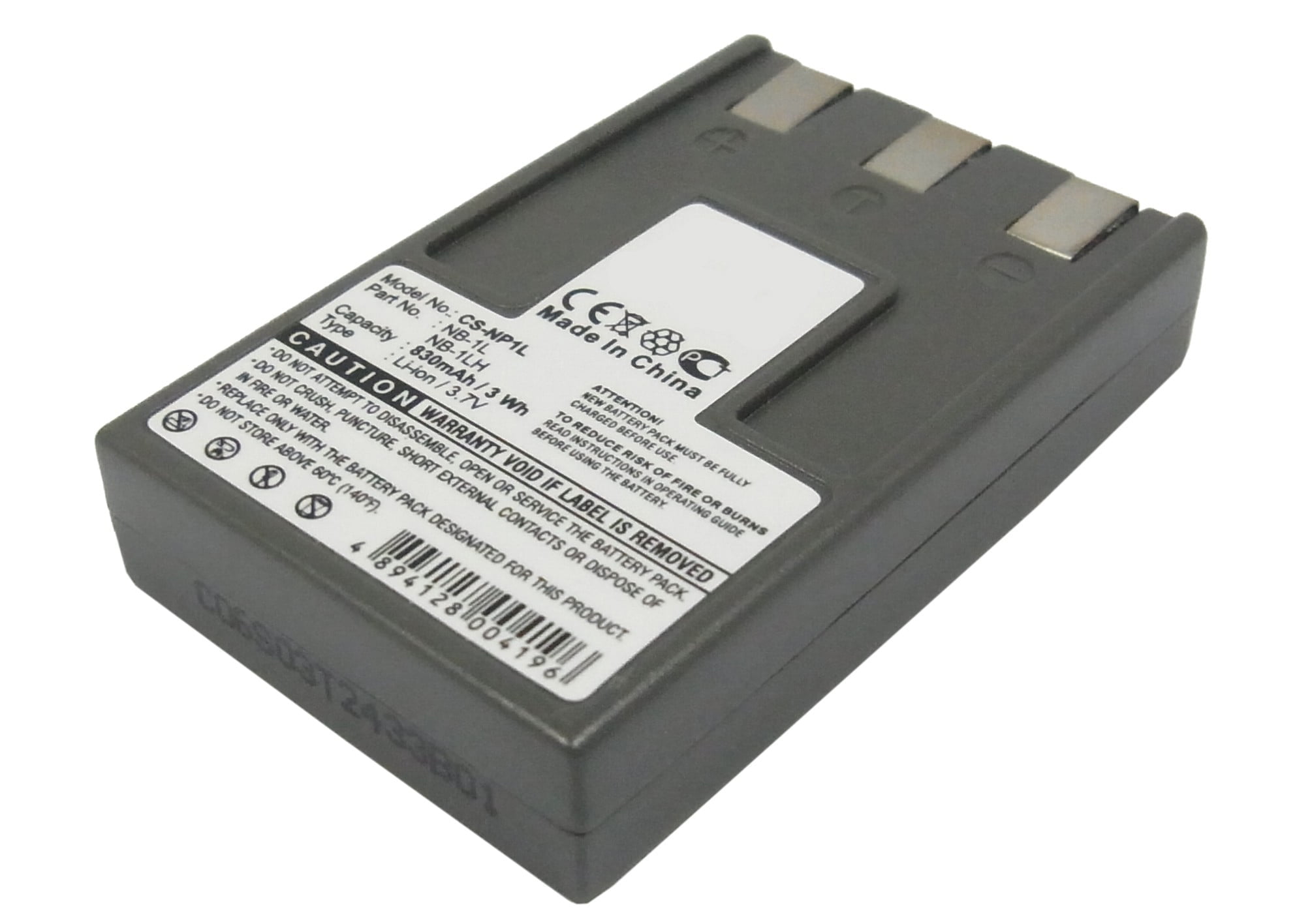 Replacement Battery for Canon PowerShot S200 PC1022,PowerShot S230