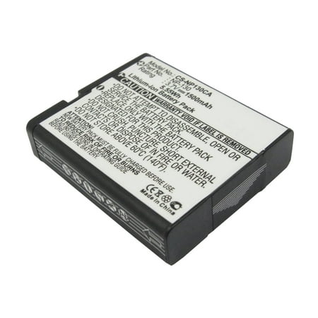 Replacement Battery for Casio Exilim EX-FC300S,Exilim EX-H30,Exilim EX-H30BK,Exilim EX-H35,Exilim EX-ZR100,Exilim EX-ZR1000,Exilim EX-ZR1000BK,Exilim EX-ZR1000RD,NP-130,NP-130A,3.7V/1500mAh