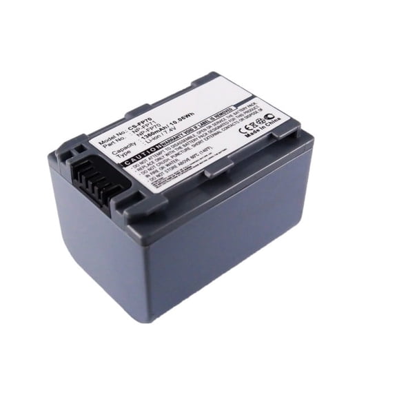 Replacement Battery for DCR-DVD505,DCR-DVD505E,DCR-DVD605E,DCR-DVD705E,DCR-DVD755E,DCR-DVD805E,DCR-DVD905E,DCR-HC17,DCR-HC20,NP-FP60,NP-FP70,NP-FP71,7.4V/1360mAh