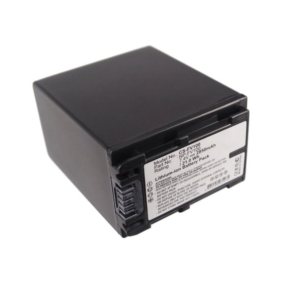 Replacement Battery for DCR-SX44/R,DCR-SX63,DCR-SX63E,DCR-SX63E/S,DCR-SX83,DCR-SX83E,DCR-SX83E/S,DSC-HX1,DSLR-A230,DSLR-A330,E HDR-CX350VET,HDR-CX110,HDR-CX110E,NP-FV100,7.4V/2850mAh