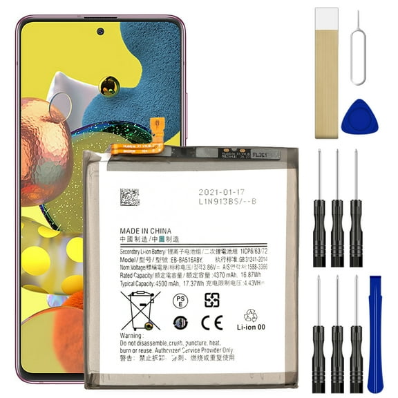 Replacement Battery EB-BA516ABY For AT&T Samsung Galaxy A51 5G SM-A516U Tool