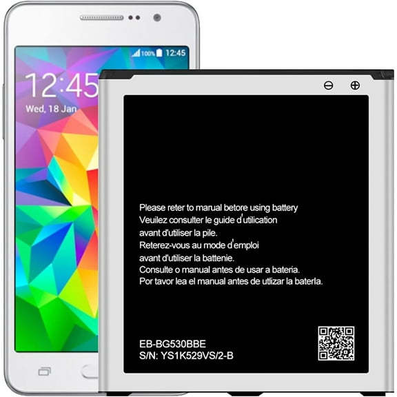 Replacement Battery EB-BG530BBE for Verizon Samsung Galaxy J3 V 3rd Gen SM-J337V Battery 2600mAh 9.88Wh EB-BG530BBC