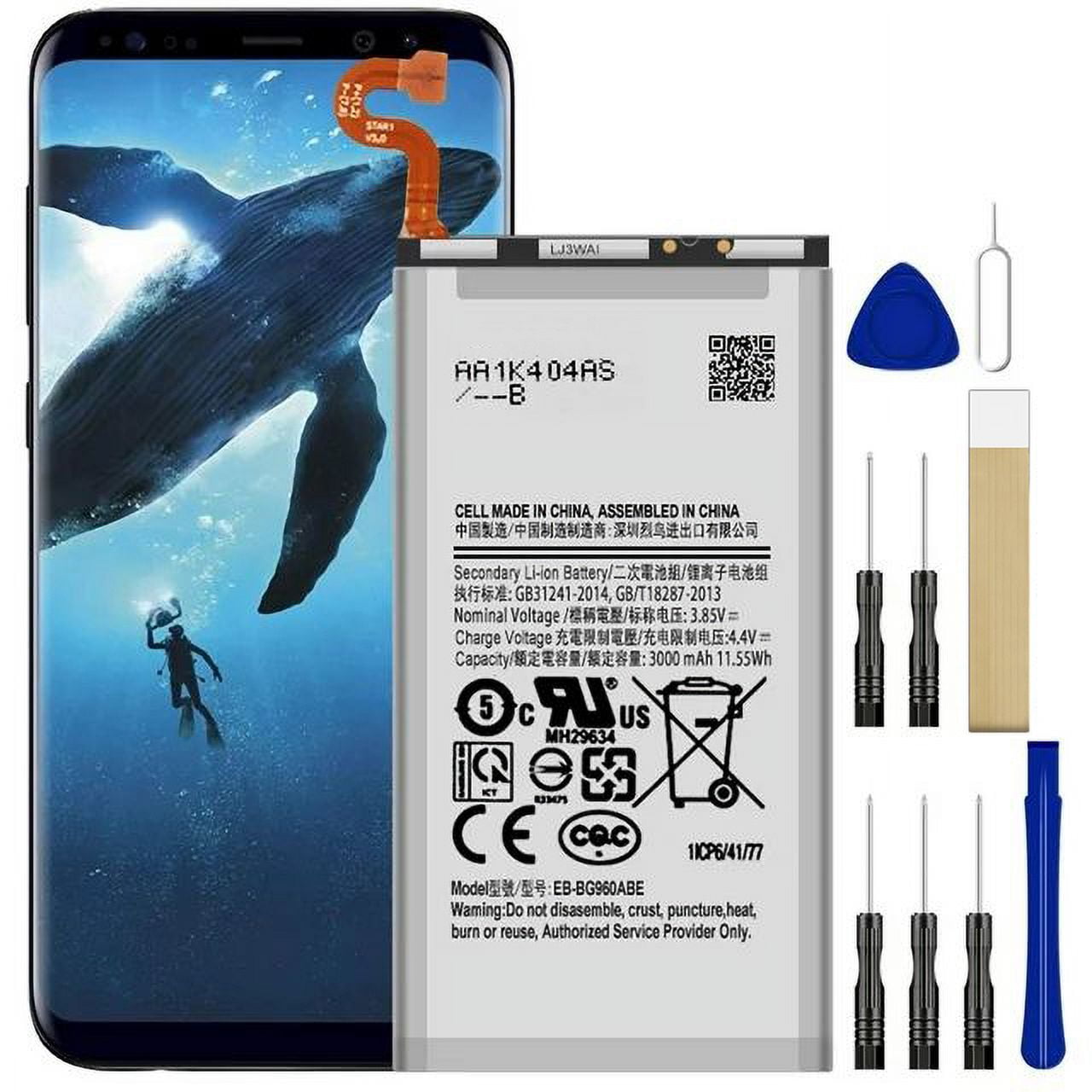 Replacement Battery EB-BG960ABE EB-BG960ABA For Samsung Galaxy S9 SM-G960F Tool