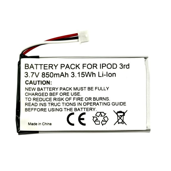 Replacement Battery For Apple iPod 3rd Classic 616-0159 A1040 3 Gen 850mAh