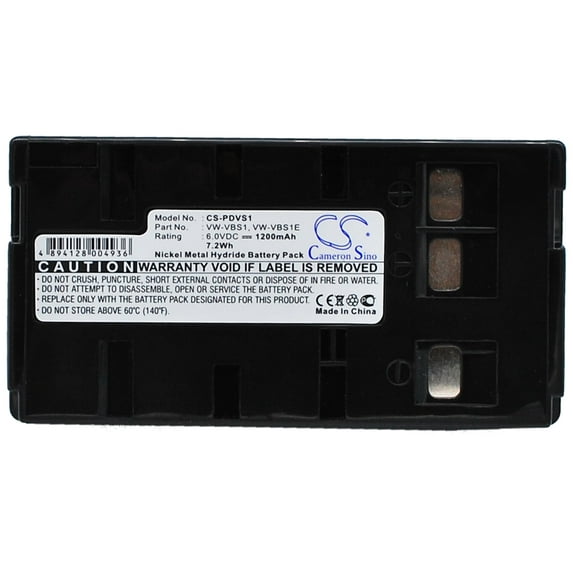 Replacement Battery For JVC 6v 1200mAh / 7.20Wh Camera Battery