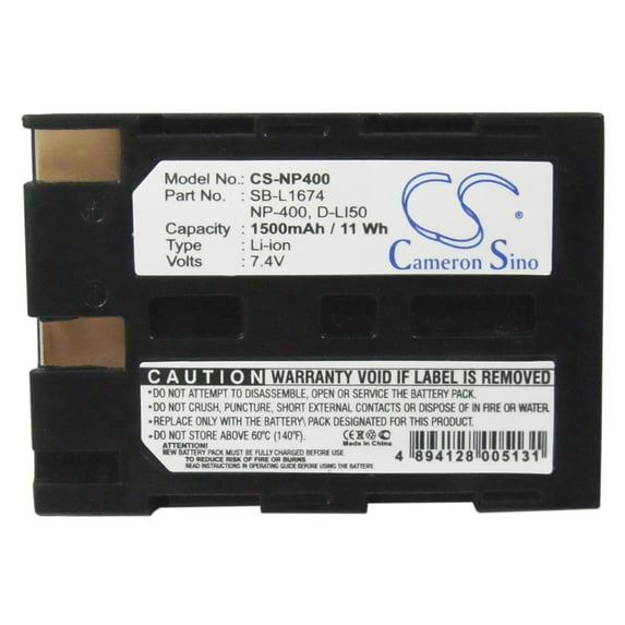 Replacement Battery For MINOLTA 7.4v 1500mAh / 11.10Wh Camera Battery
