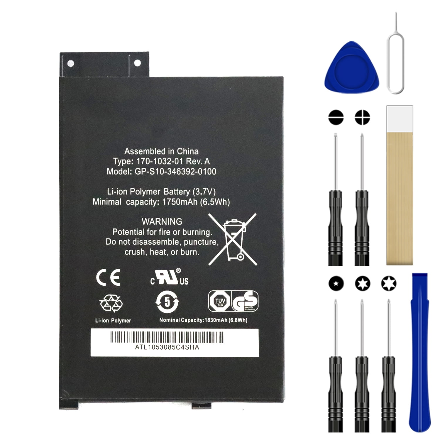 Replacement Battery GPS103463920100 for Amazon Kindle D00901 Keyboard 3rd Generation