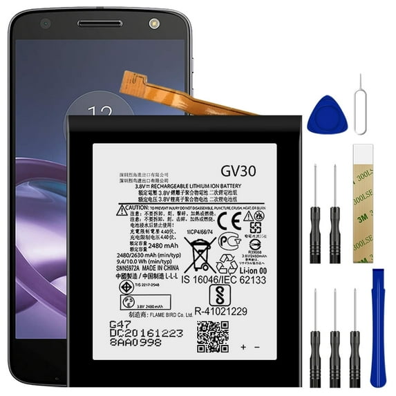 Replacement Battery GV30 SNN5972A For Motorola Moto Z XT1650-05 Tool