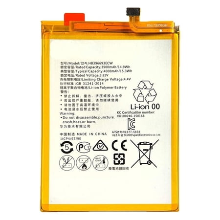 Replacement Battery HB396693ECW 4000 mAh For Huawei Mate 8