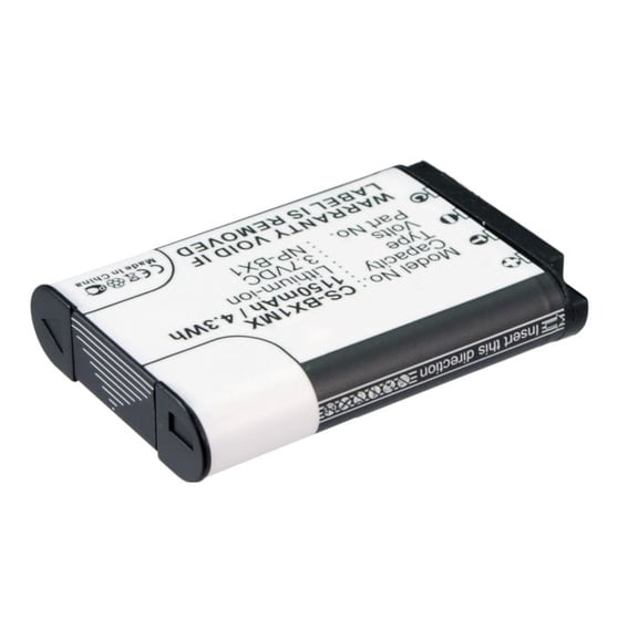 Replacement Battery for HDR-GWP88,HDR-GWP88V,HDR-GWP88VB,HDR-GWP88VE,HDR-MV1,HDR-MV1HDR-AS100,HDR-PJ410,HDR-PJ440,POV HD Action Camera,RML-VR1,NP-BX1,3.7V/1150mAh