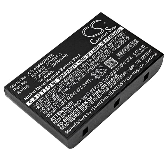 Replacement Battery for HME MB Base Stations,MB100 Base Station,MB300ES Base Station,Pro 850 Intercom,WS200,WS200 Speaker,WS200 station,PN:105G073,BAT850,G27021-1,7.2V/2000mAh