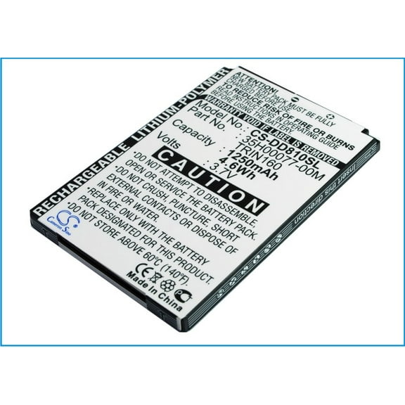 Replacement Battery for HTC D810X,HTC P3600i,Mogul,P3600,P4000,P6300,Panda,Titan 100,Trinity,Trinity 100,35H00077-00M,35H00077-02M,TRIN160,1250mAh,Mobile Phone battery