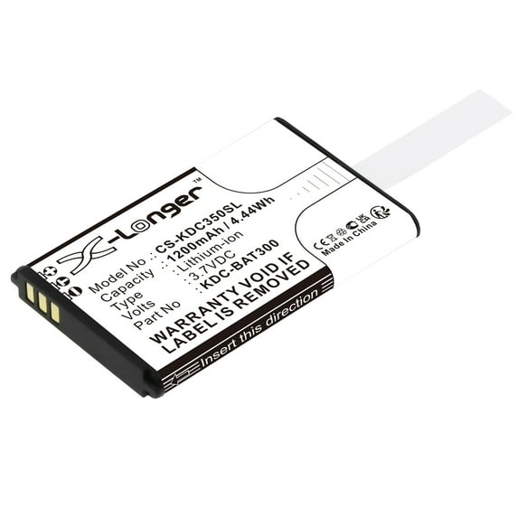 Replacement Battery for KOAMTAC KDC-250,KDC-300,KDC350CF-G6SR-R2,KDC350CFi-G6SR-3K-R2,KDC350CFi-G6SR-R2,KDC350CFi-G6SR-R2-WFG,KDC350C-G6SR-3K-R2,KDC350C-G6SR-R2,PN:KDC-BAT300,1200mAh