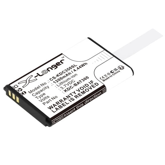 Replacement Battery for KOAMTAC KDC350Ci-G6SR-R2,KDC350Ci-G6SR-R2-WFG,KDC350Ci-SF,KDC350Ci-SR,KDC350Ci-SR-3K,KDC350CNFi-G6SR-R2,KDC350CN-G6SR-R2,KDC350CNG-G6SR-R2,PN:KDC-BAT300,1200mAh