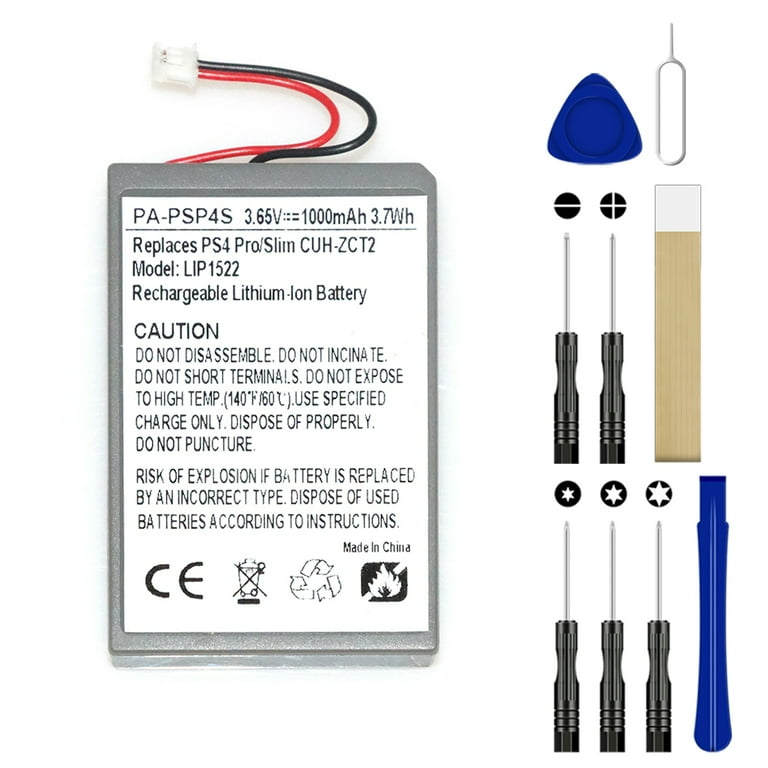 Replacement Battery LIP1522-3.5MM(CUH-ZCT2) For PlayStation 4 Glacier White  PS4 Slim CUH-2200AB02 Tool - Walmart.com