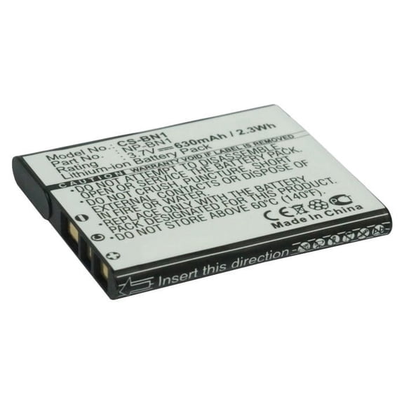 Replacement Battery for Lumix DMC-FS11P,Lumix DMC-FS11R,Lumix DMC-FS11S,Lumix DMC-FS12,Lumix DMC-FS15,Lumix DMC-FS15A,Lumix DMC-FS15EB-A,Lumix DMC-FS15EB-K,NP-BN,NP-BN1,3.7V/630mAh