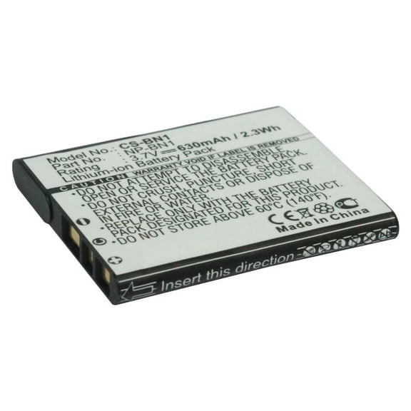 Replacement Battery for Lumix DMC-FS42G,Lumix DMC-FS42K,Lumix DMC-FS42N,Lumix DMC-FS42P,Lumix DMC-FS42S,Lumix DMC-FS4EB,Lumix DMC-FS4EF,Lumix DMC-FS4EG,Lumix DMC-FS4EP,NP-BN,NP-BN1,630mAh