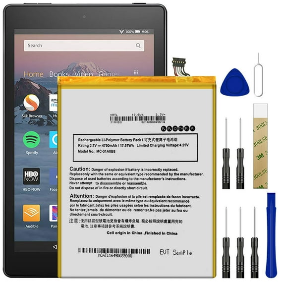 Replacement Battery MC-31A0B8 26S1014 For Amazon Kindle Fire HD 8 (8th Generation) 2018 Tool