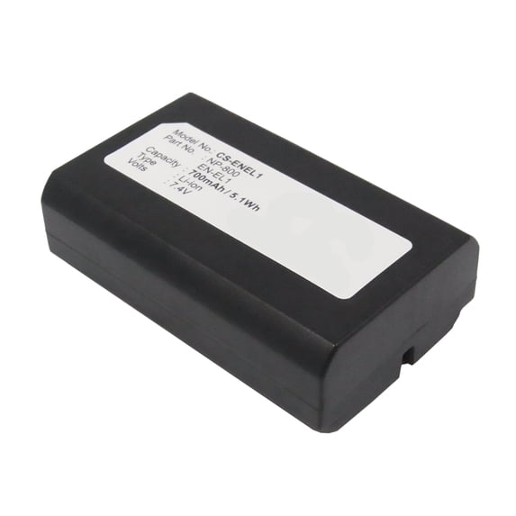 Replacement Battery for NIKON Coolpix 4300,Coolpix 4500,Coolpix 4800,Coolpix 5000,Coolpix 5400,Coolpix 5700,Coolpix 775,Coolpix 8700,Coolpix 880,CoolPix 885,Coolpix 995,E880,EN-EL1,7.4V/700mAh