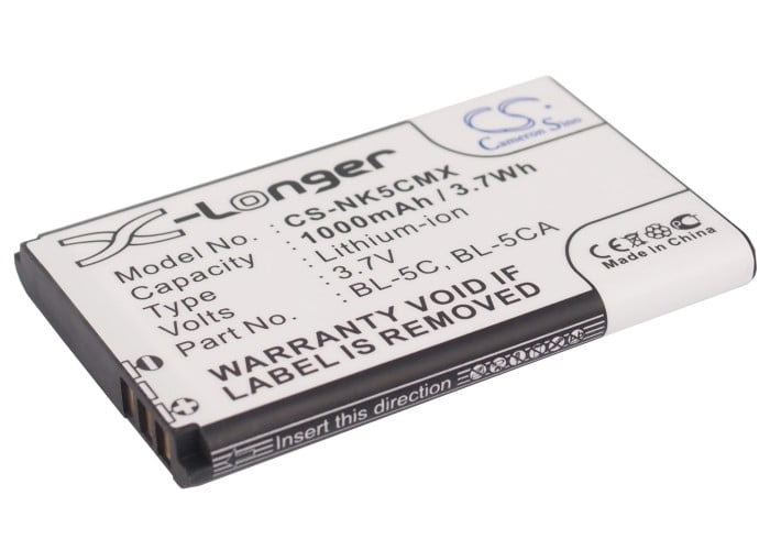 Batterie Nokia BL-5C Originale - 1020 MAh, Li-Ion, Pour Modèles 2310, 2600, 2700, 3100, 3110 Et Bien D'autres