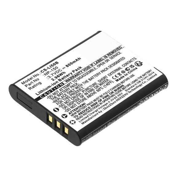 Replacement Battery for OLYMPUS u TOUGH-8010,U1010,U1020,U1030,u9000,u-9010,VG-170,VH-410,VH-5,VH-510,VH-520,VR-340,VR-340 Kit,VR-350,VR-360,VR-360 Kit,XZ-1,XZ-10,LI-50B,3.7V/800mAh