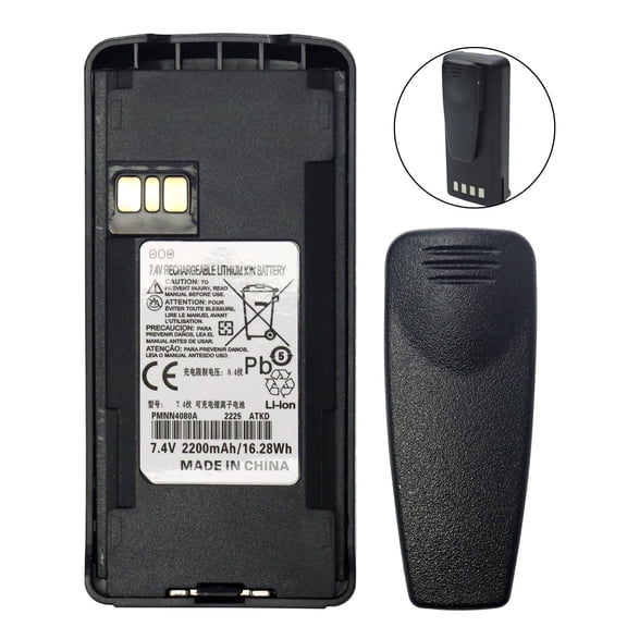 Replacement Battery PMNN4080A PMNN4081 for Motorola CP185 EP350 P145 P165 P185 VHF Two-Way Radio 2200mAh