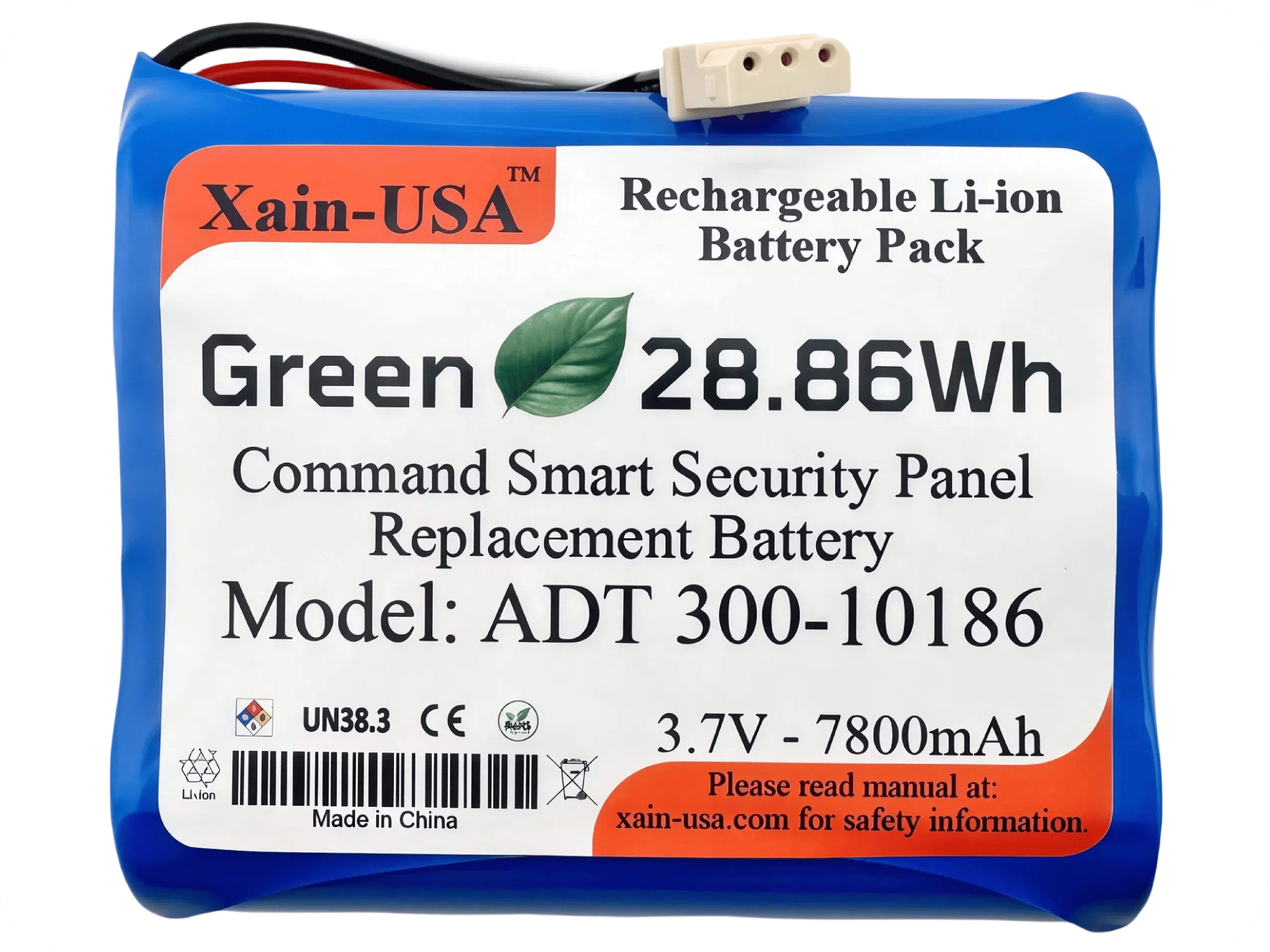 Replacement Battery PN: 300-10186 for ADT Command Smart Security Panel 7800mAh
