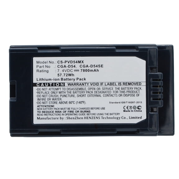 Replacement Battery for Panasonic AG-AC-90,AG-DVC180A,AG-DVC30,AG-DVC30E,AG-DVC32,AG-DVC33,AG-DVC60,AG-DVC60E,AG-DVC62,AG-DVC63,AG-DVC80,AG-DVX100,AG-DVX100A,AG-DVX100AE,AG-DVX100AP,7800mAh