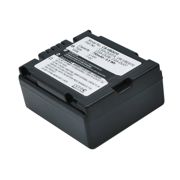 Replacement Battery for Panasonic,NV-GS85,NV-MX500A,PV-GS120,PV-GS150,PV-GS180,PV-GS19,PV-GS200,PV-GS250,PV-GS29,PV-GS300,PV-GS31,PV-GS320,PV-GS33,PV-GS34,PV-GS35,PV-GS36,750mAh