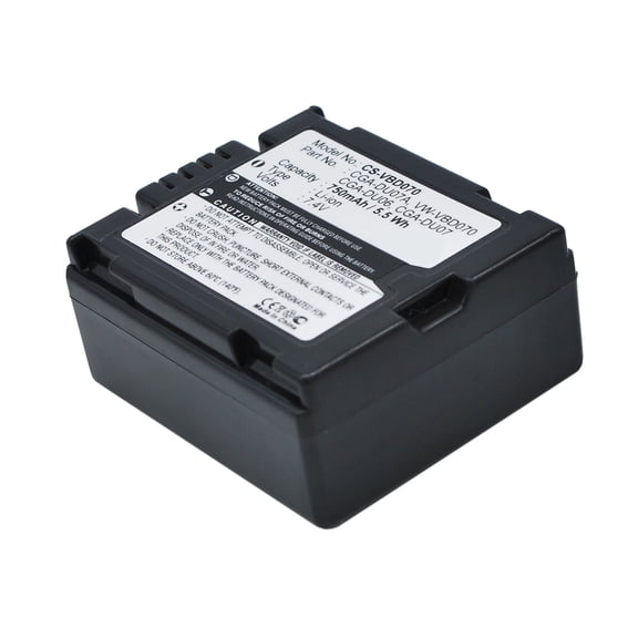 Replacement Battery for Panasonic,PV-GS39,PV-GS400,PV-GS50,PV-GS500,PV-GS50K,PV-GS50S,PV-GS55,PV-GS59,PV-GS65,PV-GS70,PV-GS75,PV-GS80,PV-GS83,PV-GS85,SDR-H18,SDR-H20,SDR-H200,750mAh
