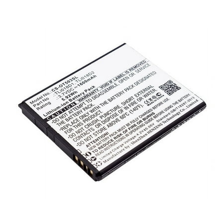 Replacement Battery for Alcatel TLi018D1,TLi018D2,1600mAh