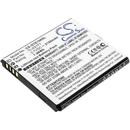 Replacement Battery for Alcatel EE70,EE70VB,PN:TLi021F7,2150mAh