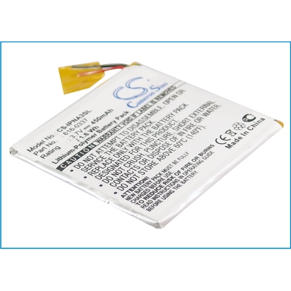 Replacement Battery for Apple iPod Nano 3rd 4GB,iPod Nano 3rd 8GB,iPod Nano G3 4GB,iPod Nano G3 8GB,PN:616-0311,616-0333,616-0337,450mAh